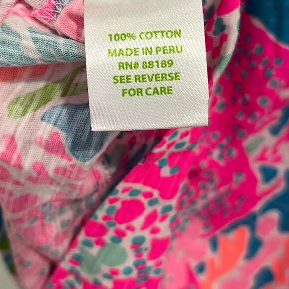 Lilly Pulitzer Eliza Dress Let's Cha Cha Pink Blue Small - Picture 4 of 5